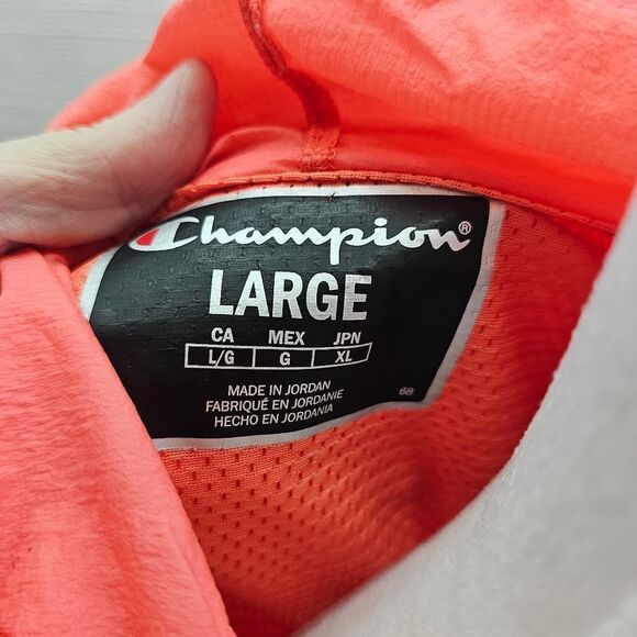 Champion Coral Manorak Pullover Windbreaker Jacket Size Large - Picture 11 of 15